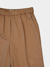 Miu Miu Camel Wide-Leg Woven Trousers