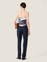 Miu Miu Navy Kid Mohair Tailored Trousers