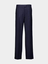 Miu Miu Navy Kid Mohair Tailored Trousers