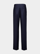 Miu Miu Navy Kid Mohair Tailored Trousers