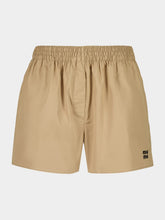 Miu Miu Kaki Poplin Cotton Poplin Shorts