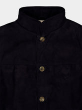 Brunello Cucinelli Navy Blue Suede Down Vest