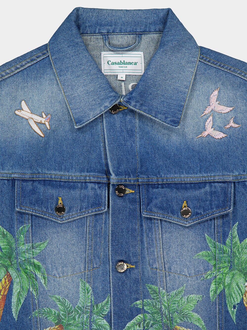 Tennis Club Embroidered Denim Jacket