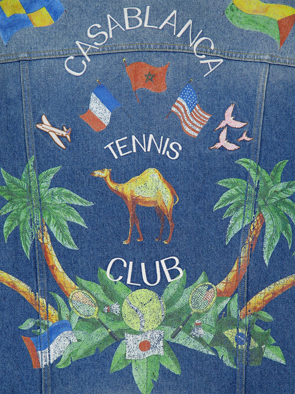 Tennis Club Embroidered Denim Jacket