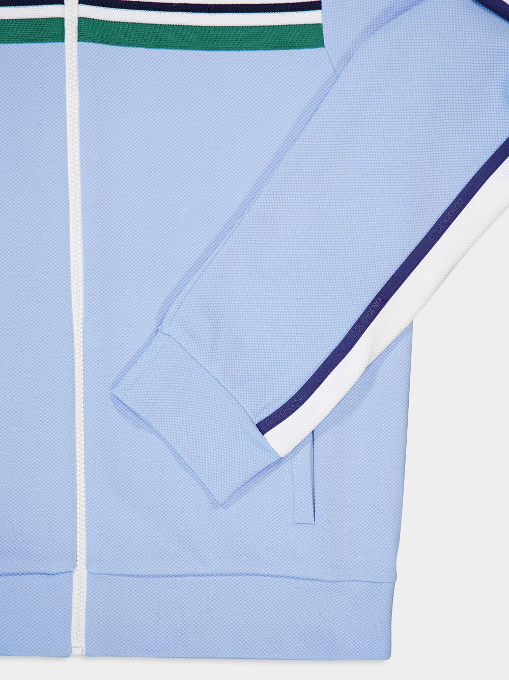 Light Blue Piqué Track Jacket