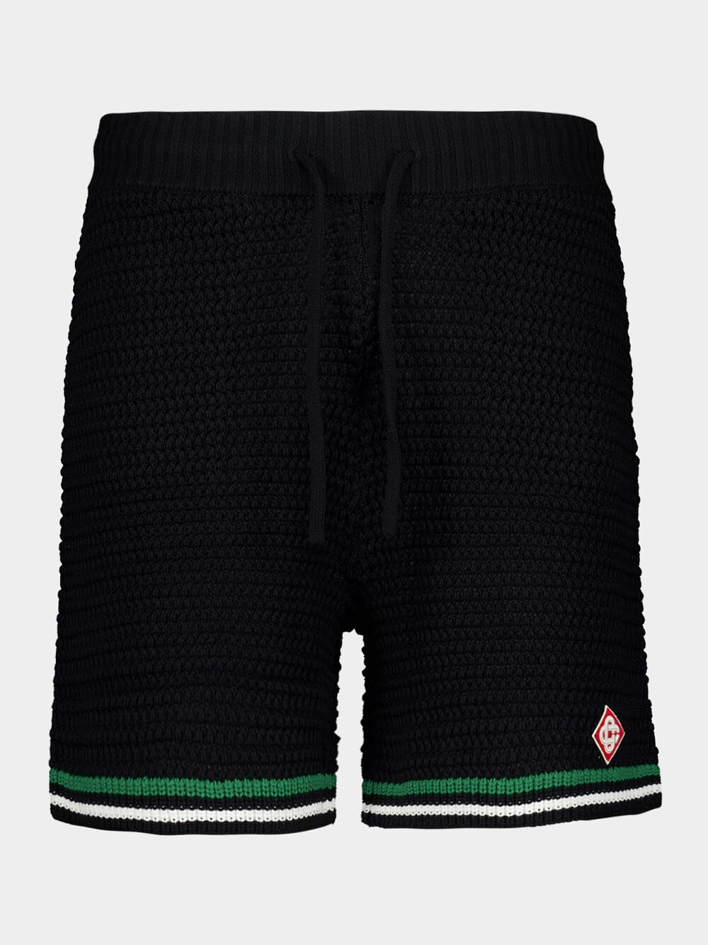 Black Crochet Tennis Shorts