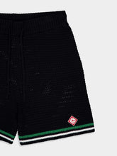Casablanca Black Crochet Tennis Shorts