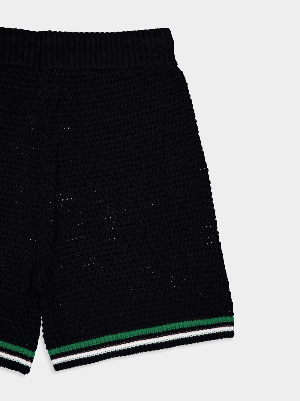 Black Crochet Tennis Shorts