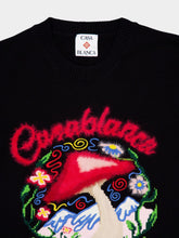 Casablanca Black Cotton Embroidered Mushroom Jumper