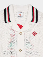Casablanca Off-White Cotton Montagne Ondulée Short Sleeve Crochet Shirt