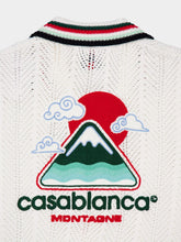 Casablanca Off-White Cotton Montagne Ondulée Short Sleeve Crochet Shirt