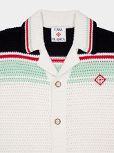 Casablanca Cotton Tennis Crochet Shacket in Multicolour