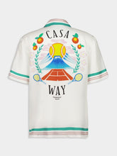Casablanca White Casa Way Short Sleeve Silk Shirt