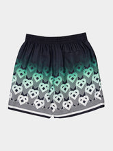Casablanca Green Gradient Monogram Silk Shorts