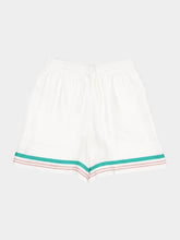 Casablanca White Casa Way Silk Shorts