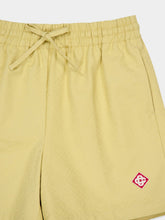 Casablanca Yellow Monogram Drawstring Cotton Shorts