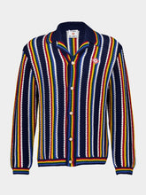 Casablanca Striped Crochet Shirt