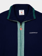 Casablanca Navy Knit Tennis Track Top