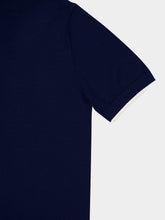 Casablanca Navy Knit Tennis Polo Shirt