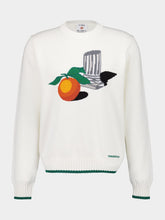 Casablanca White Intarsia Cotton Jumper