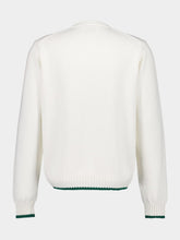 Casablanca White Intarsia Cotton Jumper