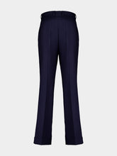 Casablanca Navy Wool Tailored Pleated Trousers