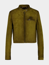 Miu Miu Green Waxed Suede Jacket