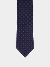 Brunello Cucinelli Blue Silk Geometric Tie