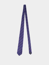 Brunello Cucinelli Denim Striped Silk Tie