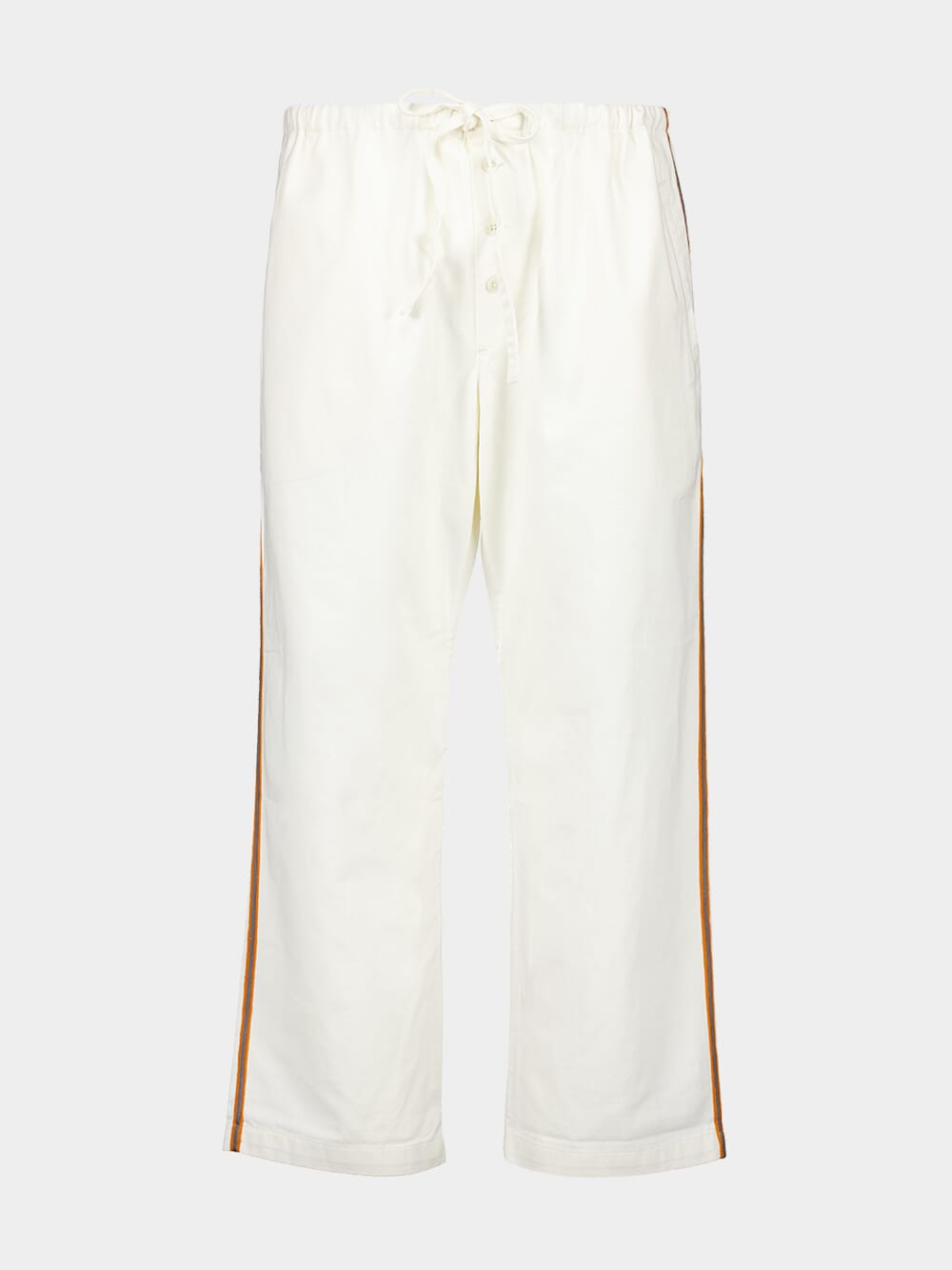 White Baseball Pajama Pants