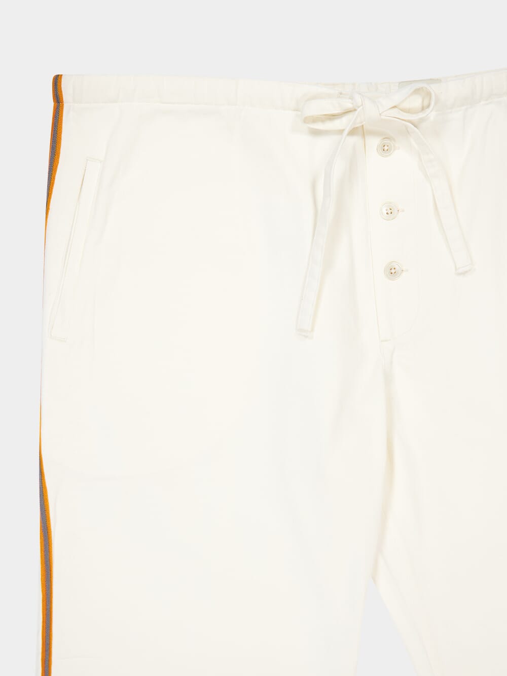 White Baseball Pajama Pants