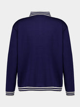 Bode Navy Club Long-Sleeved Polo