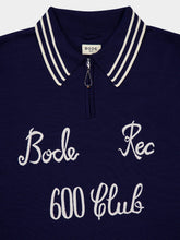 Bode Navy Club Long-Sleeved Polo