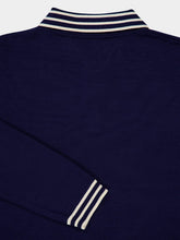 Bode Navy Club Long-Sleeved Polo