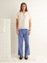 Bode Ecru Ski Season Short Sleeve Shirt