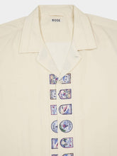 Bode Ecru Ski Season Short Sleeve Shirt