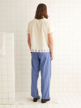 Bode Ecru Ski Season Short Sleeve Shirt