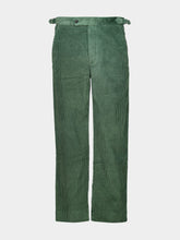 Bode Green Corduroy Side-Buckle Trousers