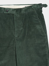 Bode Green Corduroy Side-Buckle Trousers