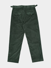 Bode Green Corduroy Side-Buckle Trousers