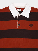 Bode Brown and Red Pine Stripe Polo