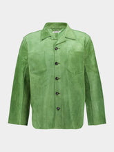 Bode Green Suede Overshirt