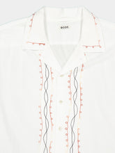 Bode White Looped Chainstitch Long Sleeve Shirt