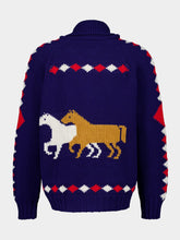 Bode Blue Diamond Corral Cardigan