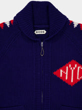 Bode Blue Diamond Corral Cardigan