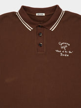 Bode Brown Geneva Waffle Polo
