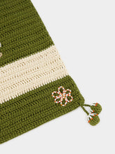 Bode Green and Cream Marsh Crochet Tote Bag