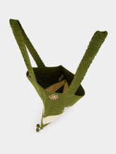 Bode Green and Cream Marsh Crochet Tote Bag