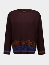 Bode Brown Fish School Sweater