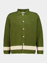 Bode Green Marsh Crochet Long Sleeve Shirt